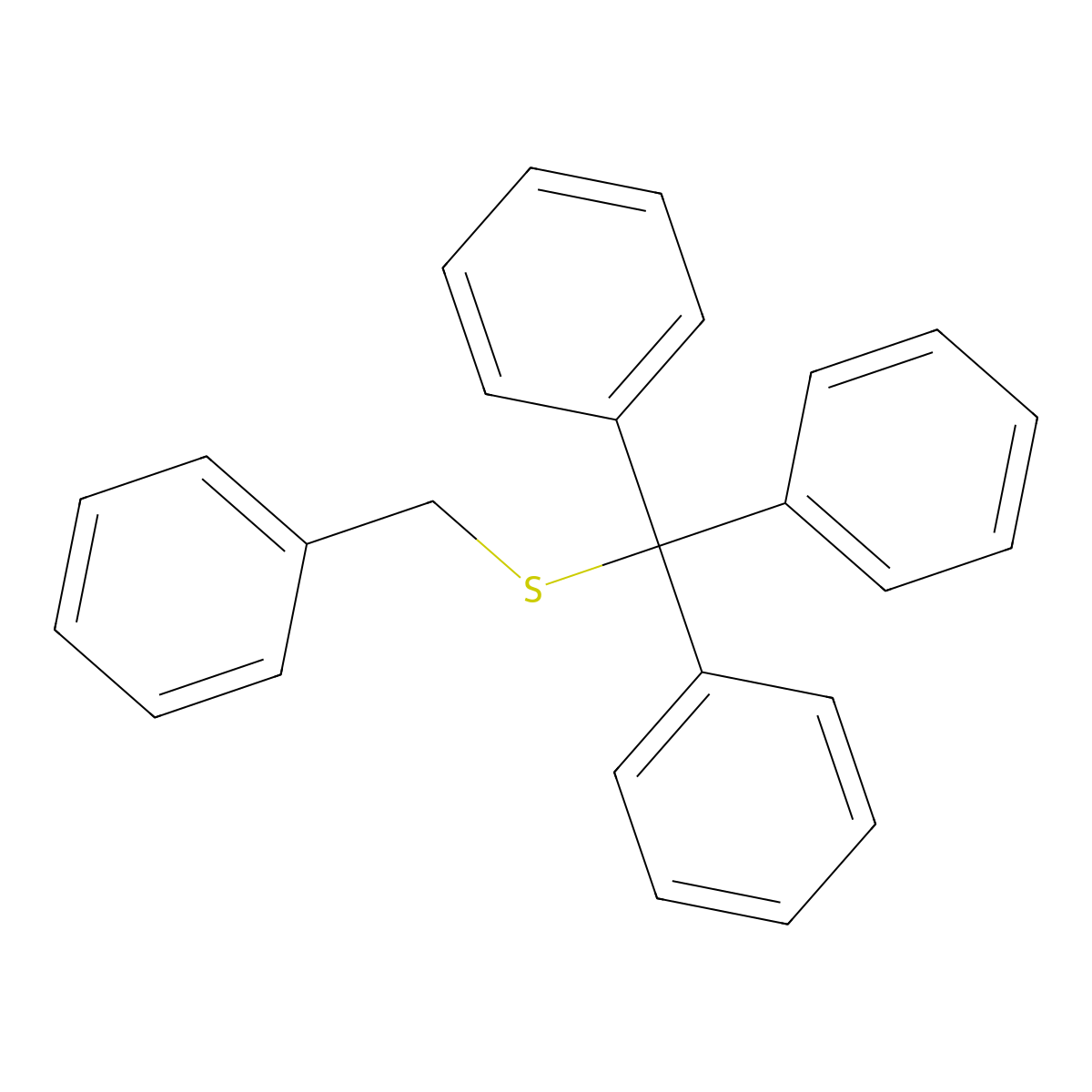 Sulfide, benzyl trityl molecular structure, CAS 6622-14-6