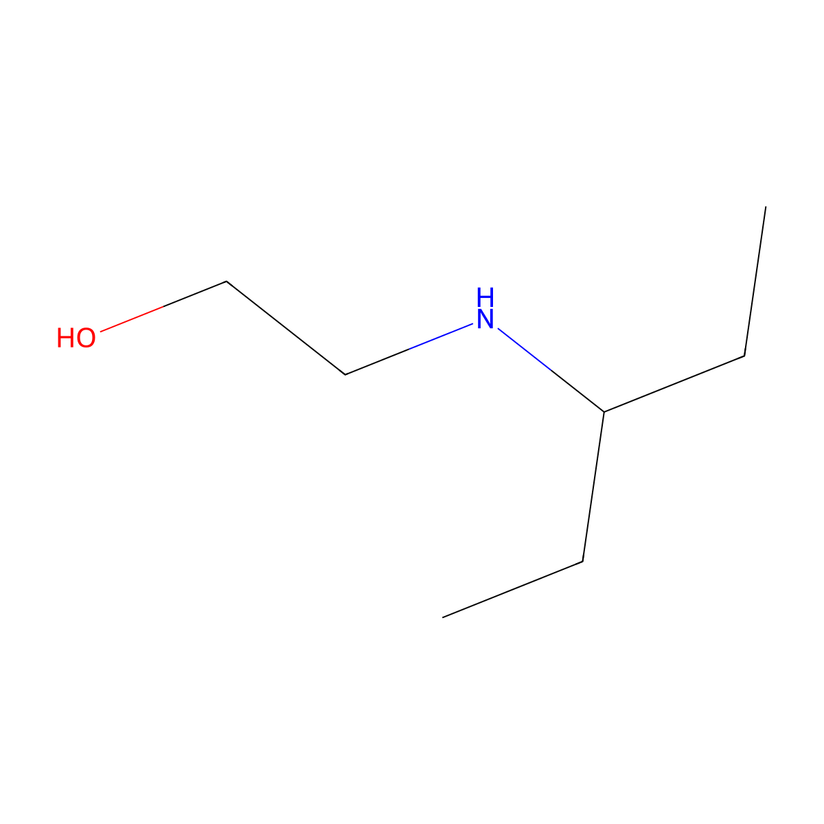 2-[(1-Ethylpropyl)amino]ethanol molecular structure, CAS 6622-25-9