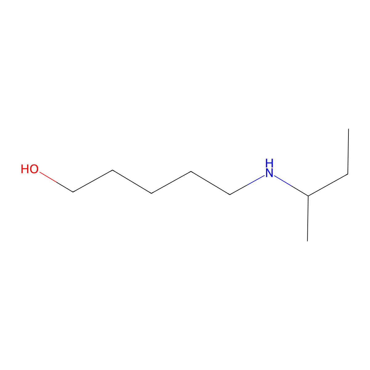 5-(Butan-2-ylamino)pentan-1-ol molecular structure, CAS 6622-27-1