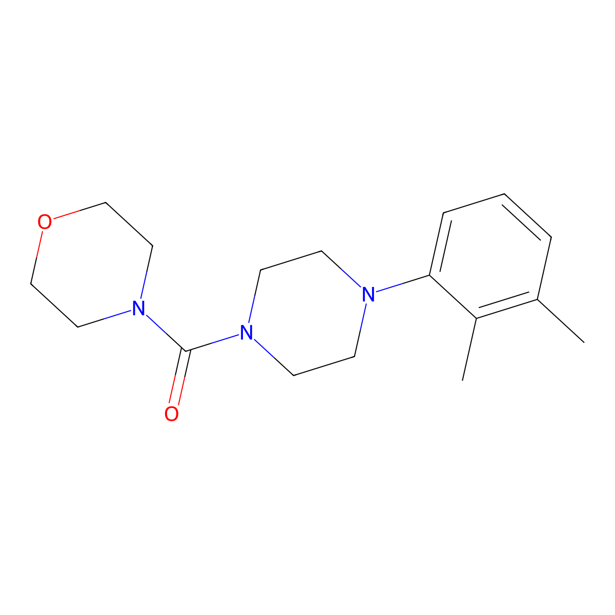 [4-(2,3-Dimethylphenyl)piperazin-1-yl]-morpholin-4-yl-methanone molecular structure, CAS 6622-51-1