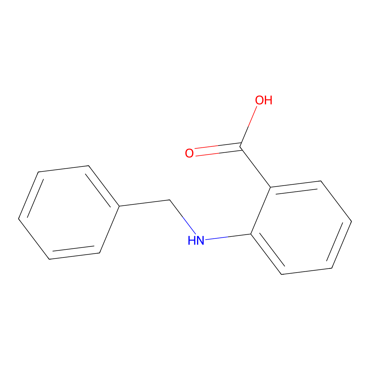 2-((Phenylmethyl)amino)benzoic acid molecular structure, CAS 6622-55-5