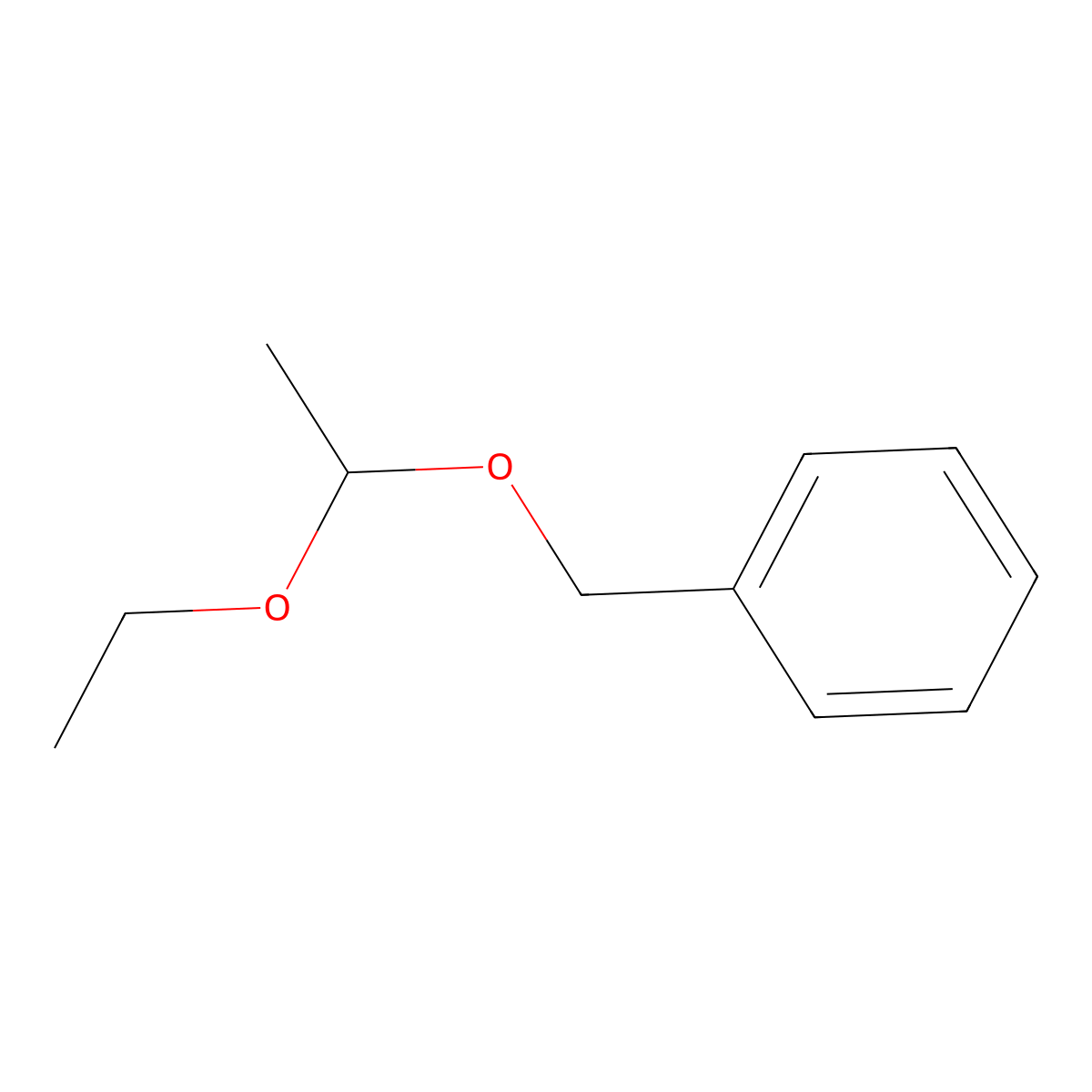 Benzene, ((1-ethoxyethoxy)methyl)- molecular structure, CAS 66222-24-0
