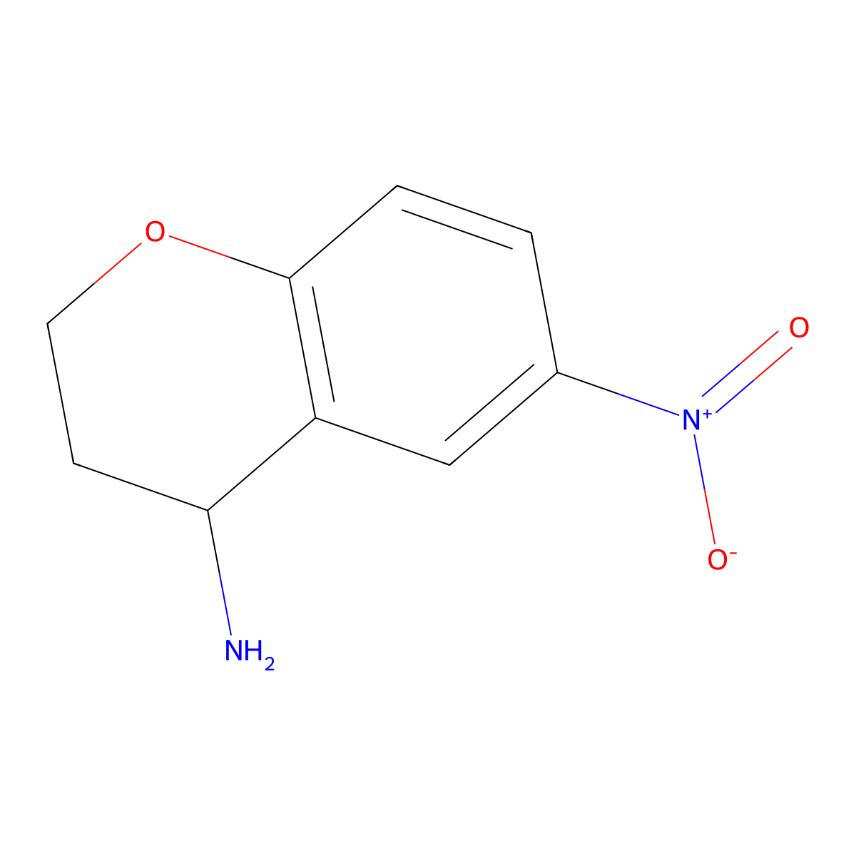 (4S)-6-nitro-3,4-dihydro-2H-chromen-4-amine molecular structure, CAS 662228-28-6