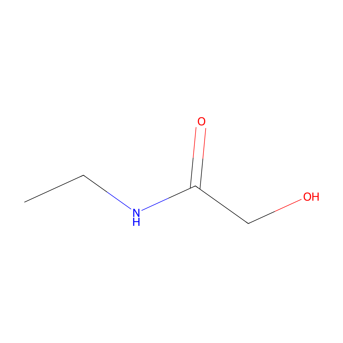 N-ethyl-2-hydroxyacetamide molecular structure, CAS 66223-75-4