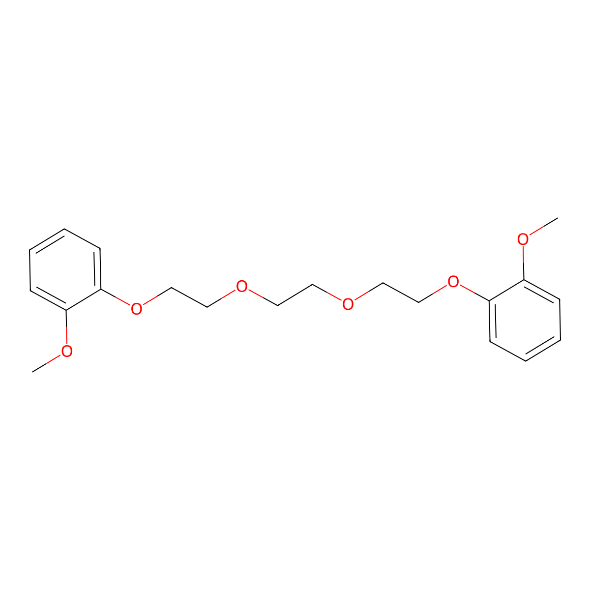 1-Methoxy-2-(2-{2-[2-(2-methoxyphenoxy)ethoxy]ethoxy}ethoxy)benzene molecular structure, CAS 66224-01-9
