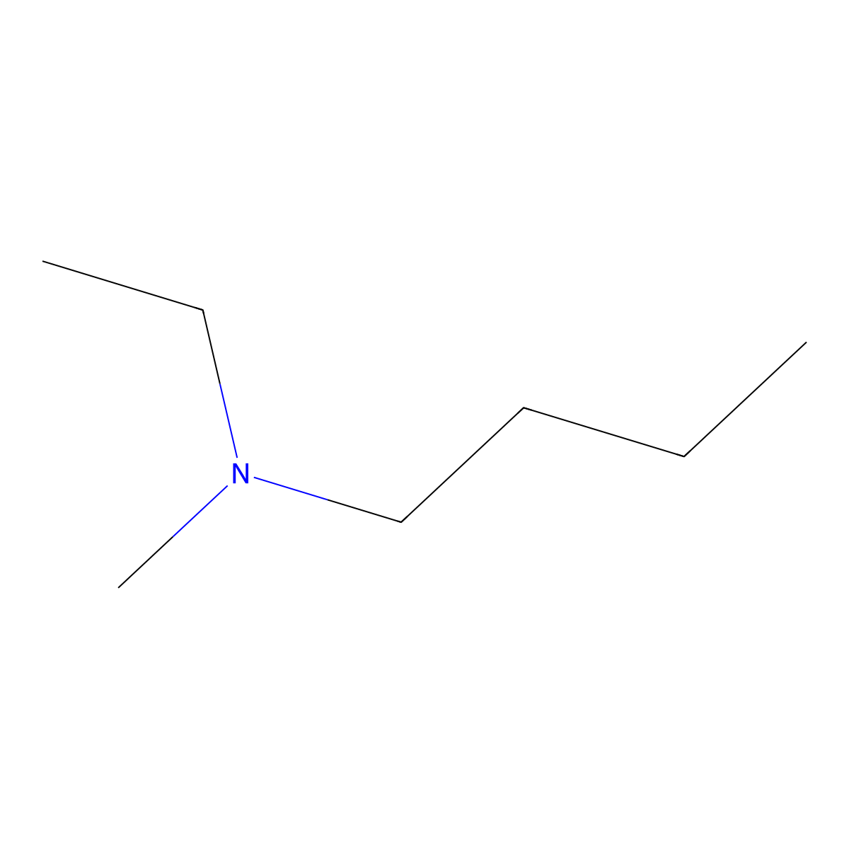 1-Butanamine, N-ethyl-N-methyl- molecular structure, CAS 66225-40-9