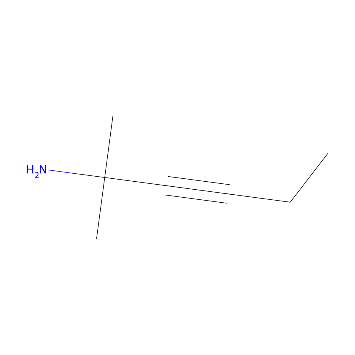 2-Methylhex-3-yn-2-amine molecular structure, CAS 66227-20-1