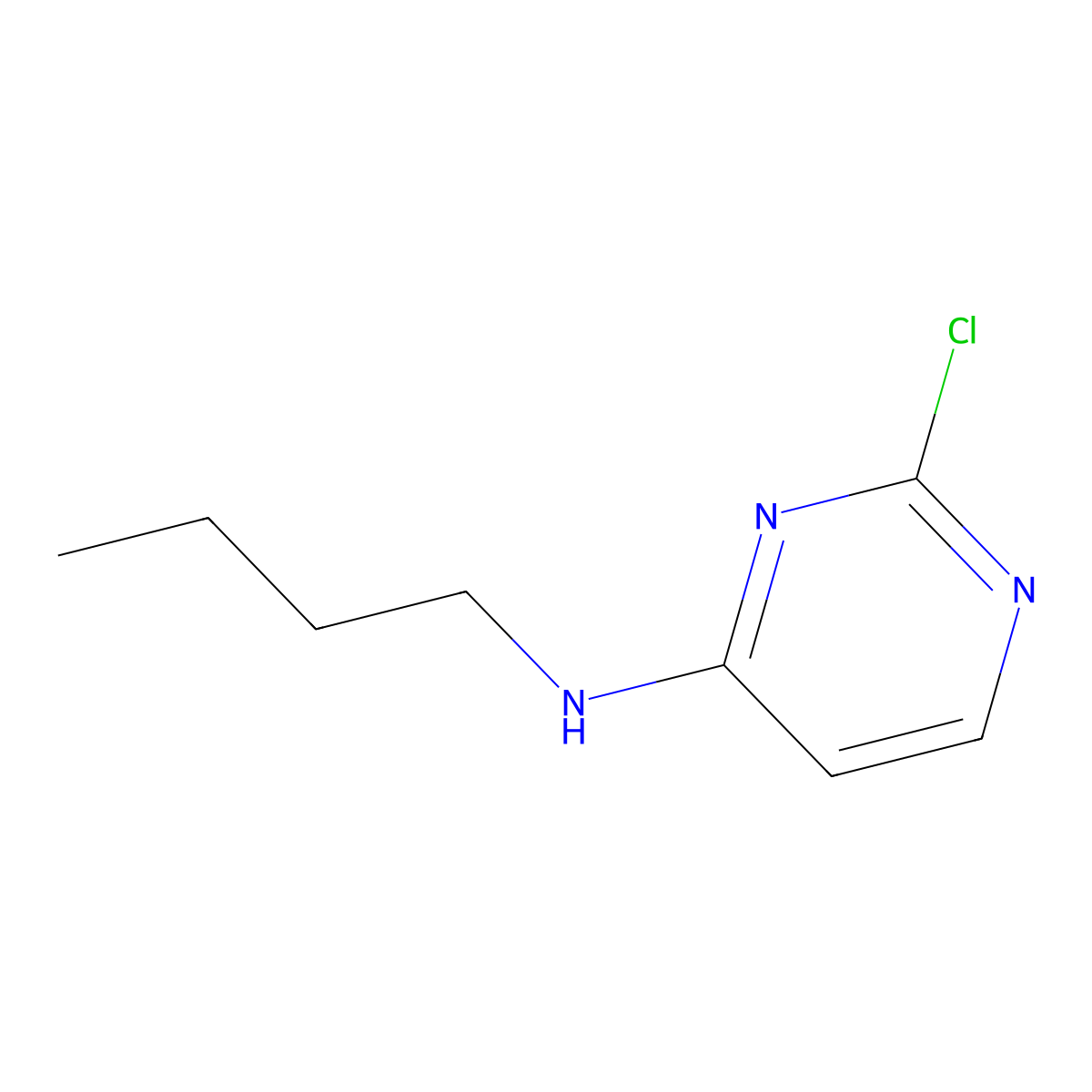N-Butyl-2-chloropyrimidin-4-amine molecular structure, CAS 66229-56-9