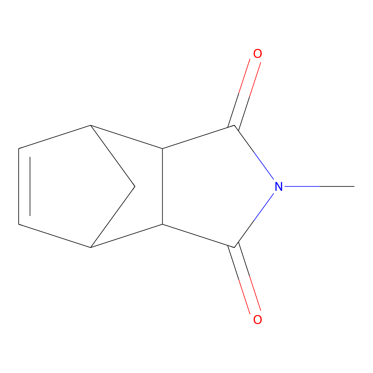 N-Methyl-5-norbornene-2,3-dicarboximide molecular structure, CAS 6623-18-3