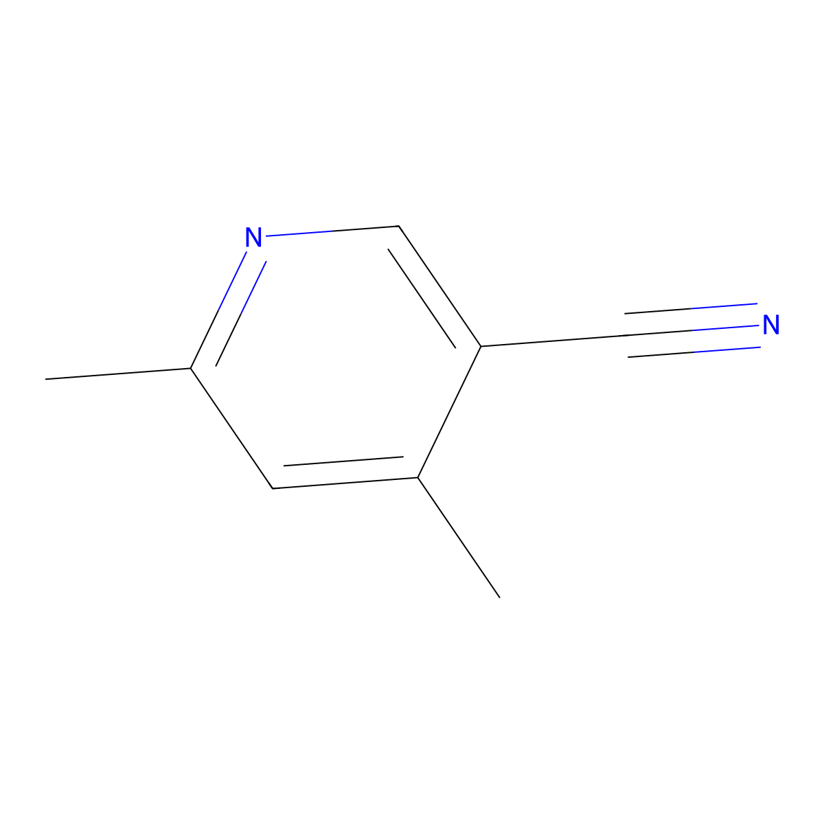4,6-Dimethylnicotinonitrile molecular structure, CAS 6623-21-8