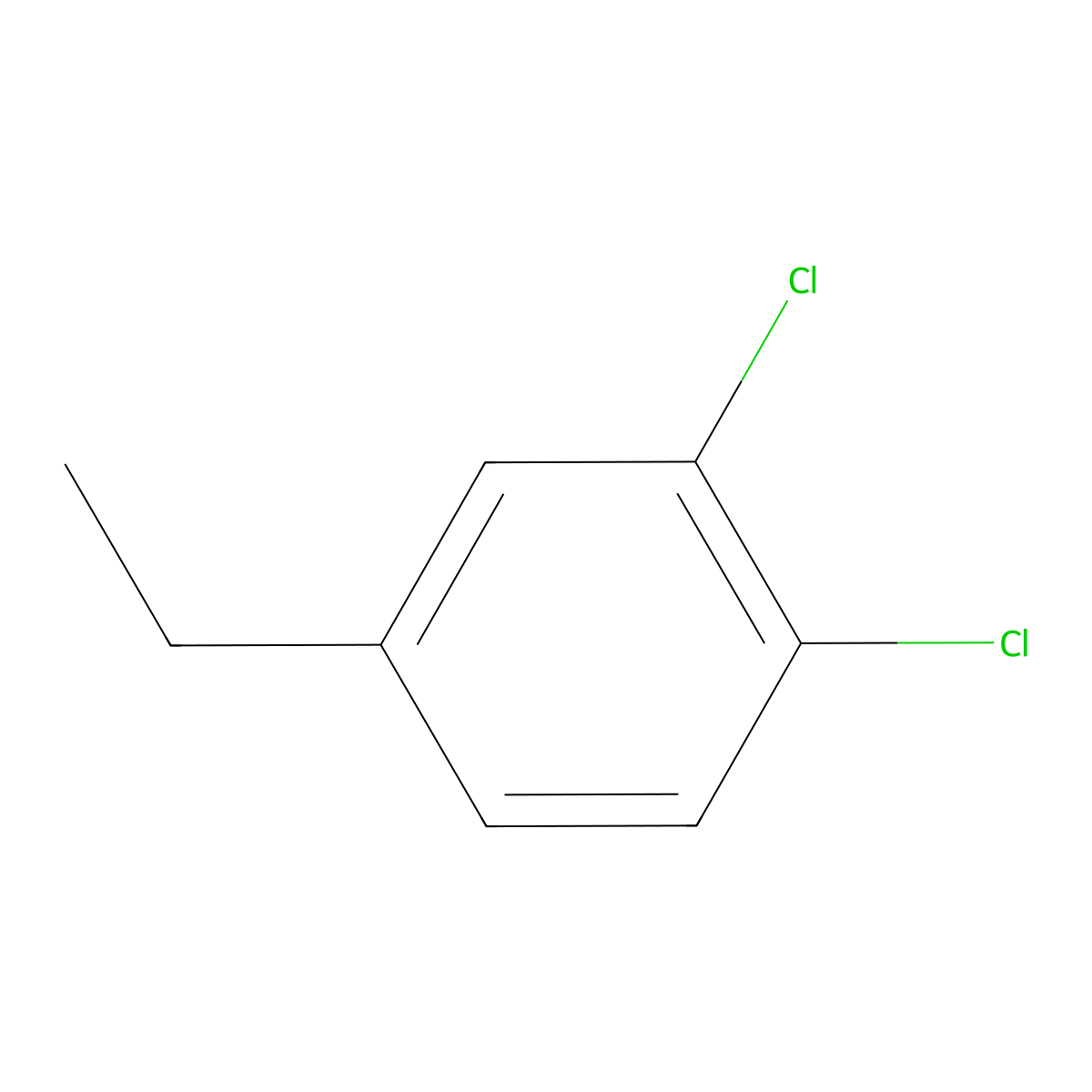 3,4-Dichloroethylbenzene molecular structure, CAS 6623-59-2