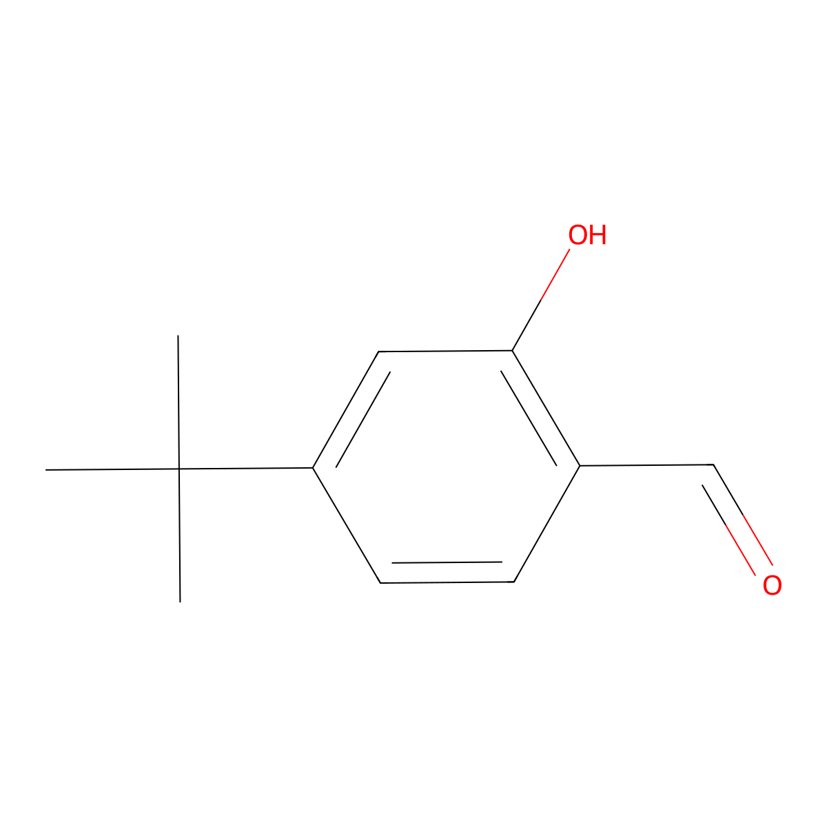 4-tert-Butyl-2-hydroxybenzaldehyde molecular structure, CAS 66232-34-6