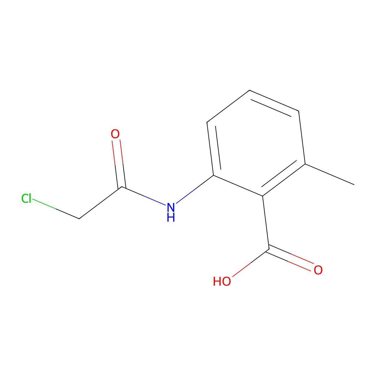 2-(2-Chloroacetamido)-6-methylbenzoic acid molecular structure, CAS 66232-40-4