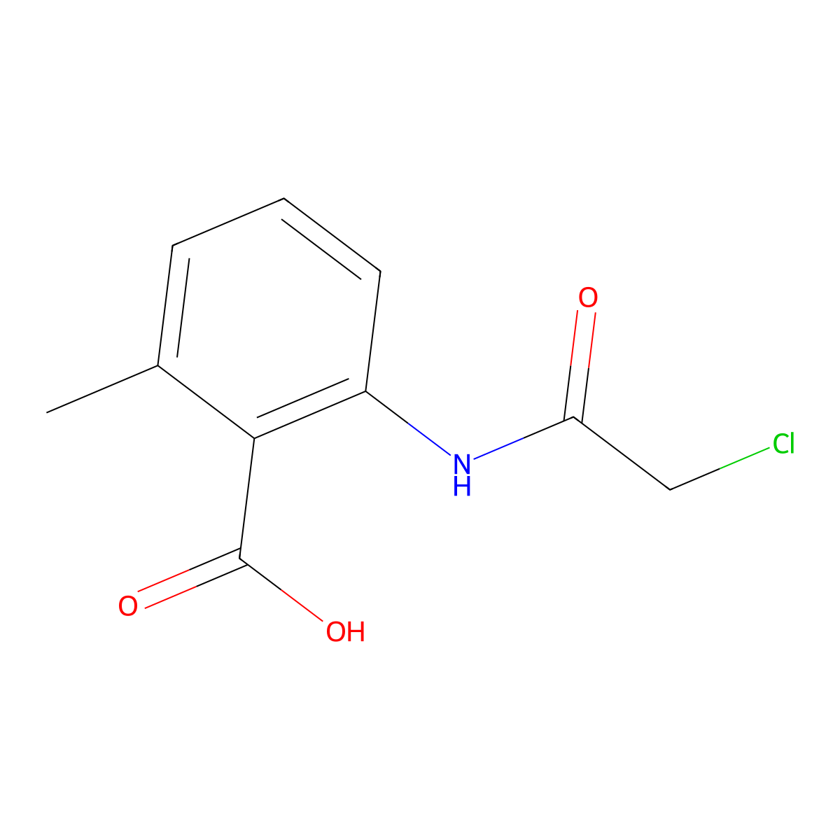 2-(2-Chloroacetamido)-6-methylbenzoic acid molecular structure, CAS 66232-40-4
