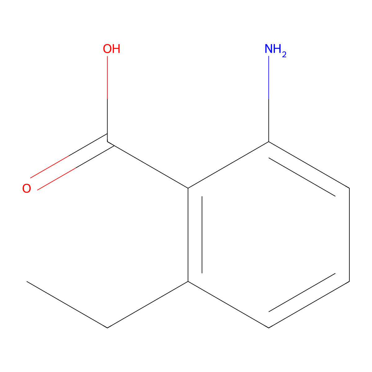 2-Amino-6-ethylbenzoic acid molecular structure, CAS 66232-56-2
