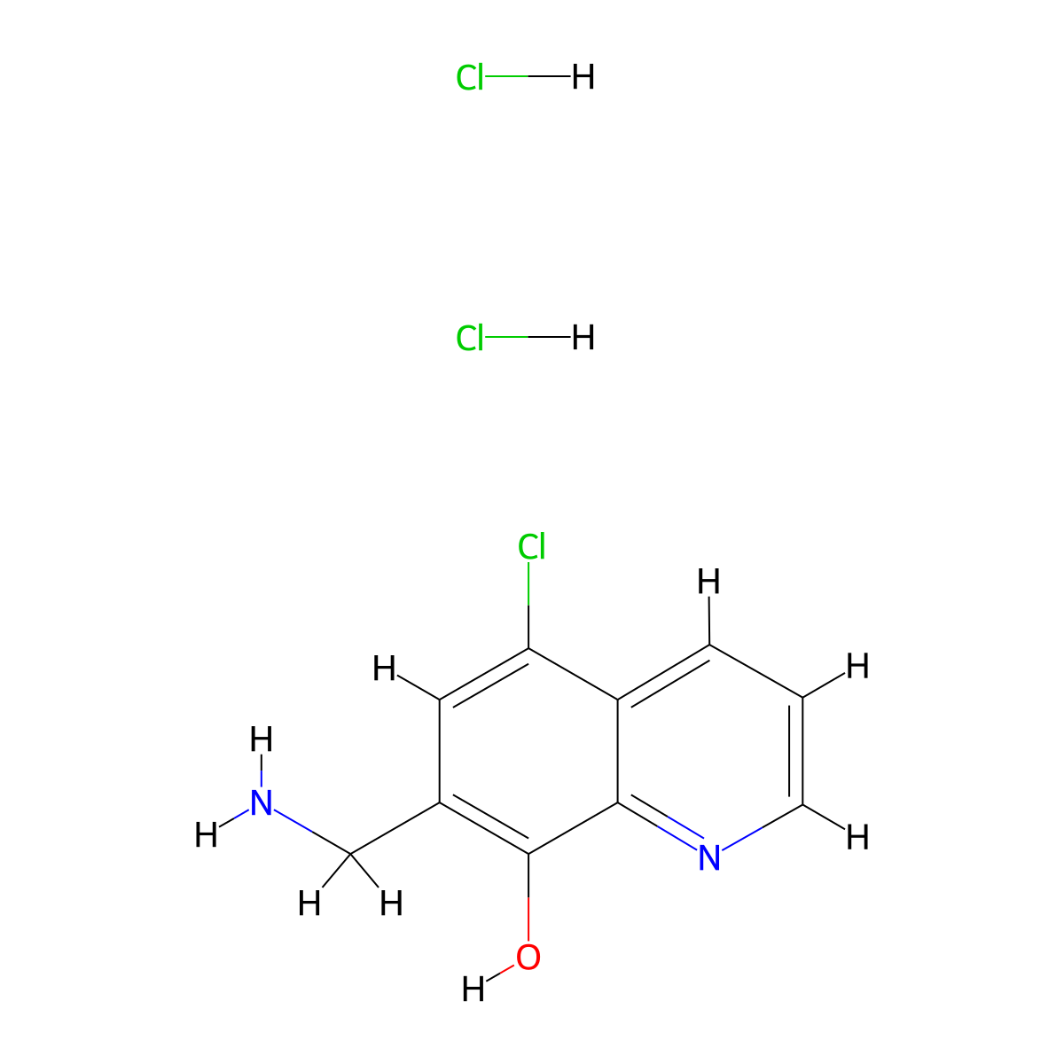7-(Aminomethyl)-5-chloroquinolin-8-ol dihydrochloride molecular structure, CAS 66233-86-1