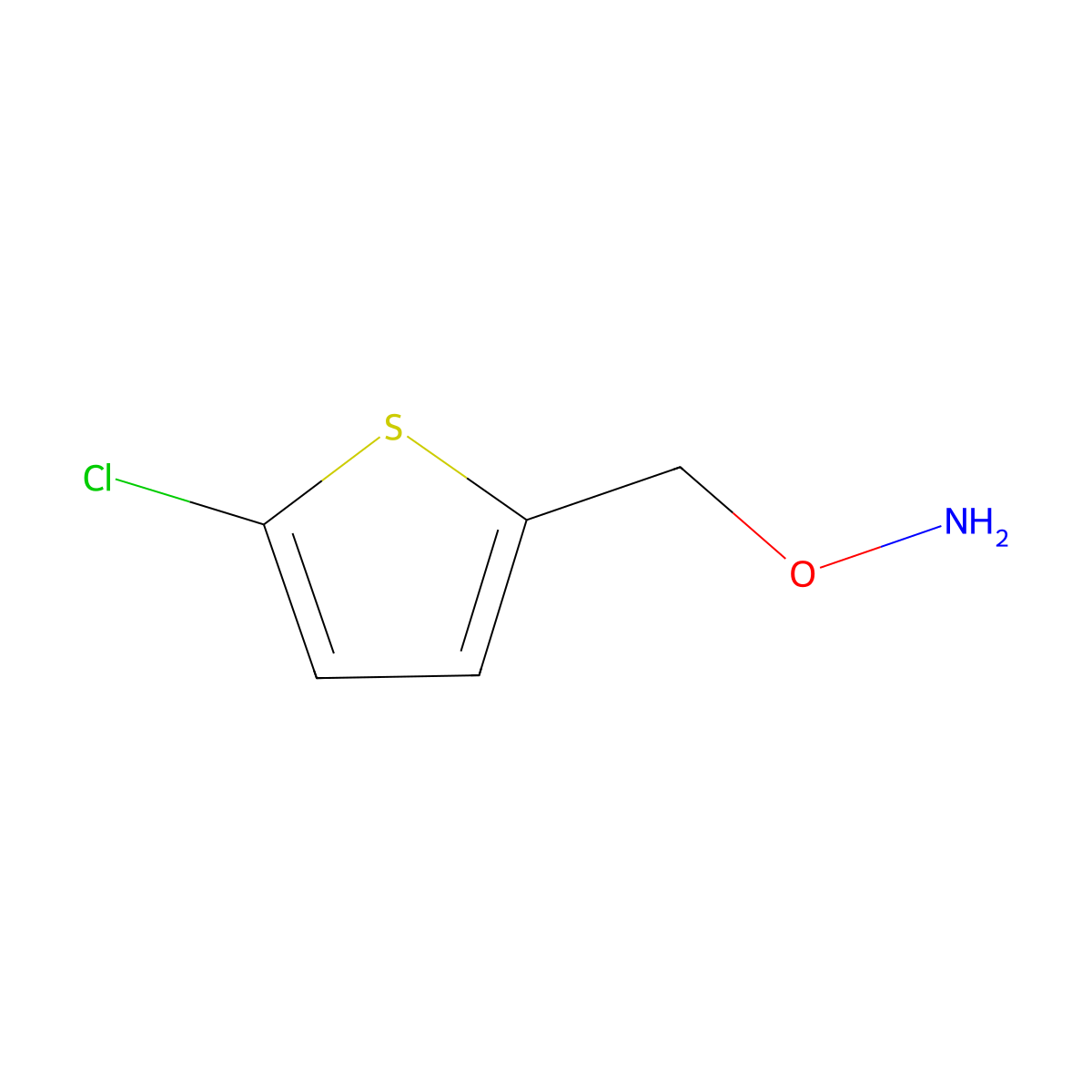 O-[(5-chlorothiophen-2-yl)methyl]hydroxylamine molecular structure, CAS 66233-91-8