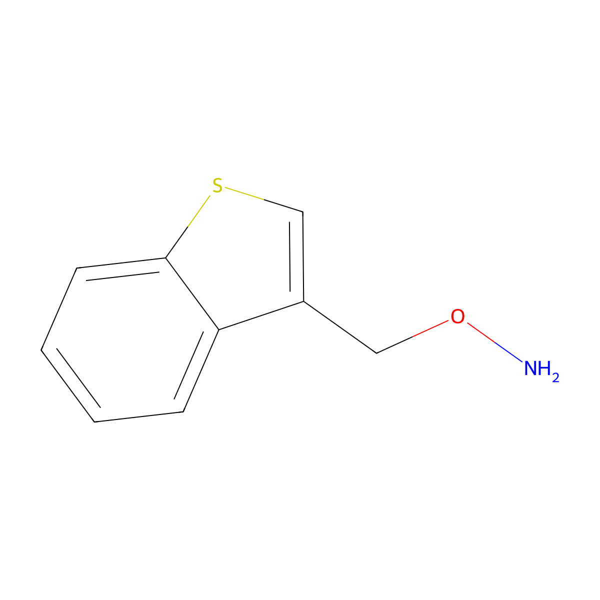 o-(Benzo[b]thiophen-3-ylmethyl)hydroxylamine molecular structure, CAS 66233-93-0