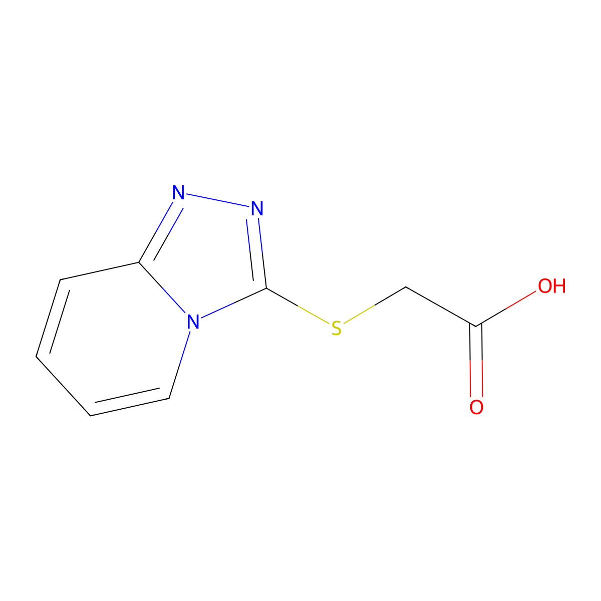 2-{[1,2,4]Triazolo[4,3-a]pyridin-3-ylsulfanyl}acetic acid molecular structure, CAS 66234-67-1