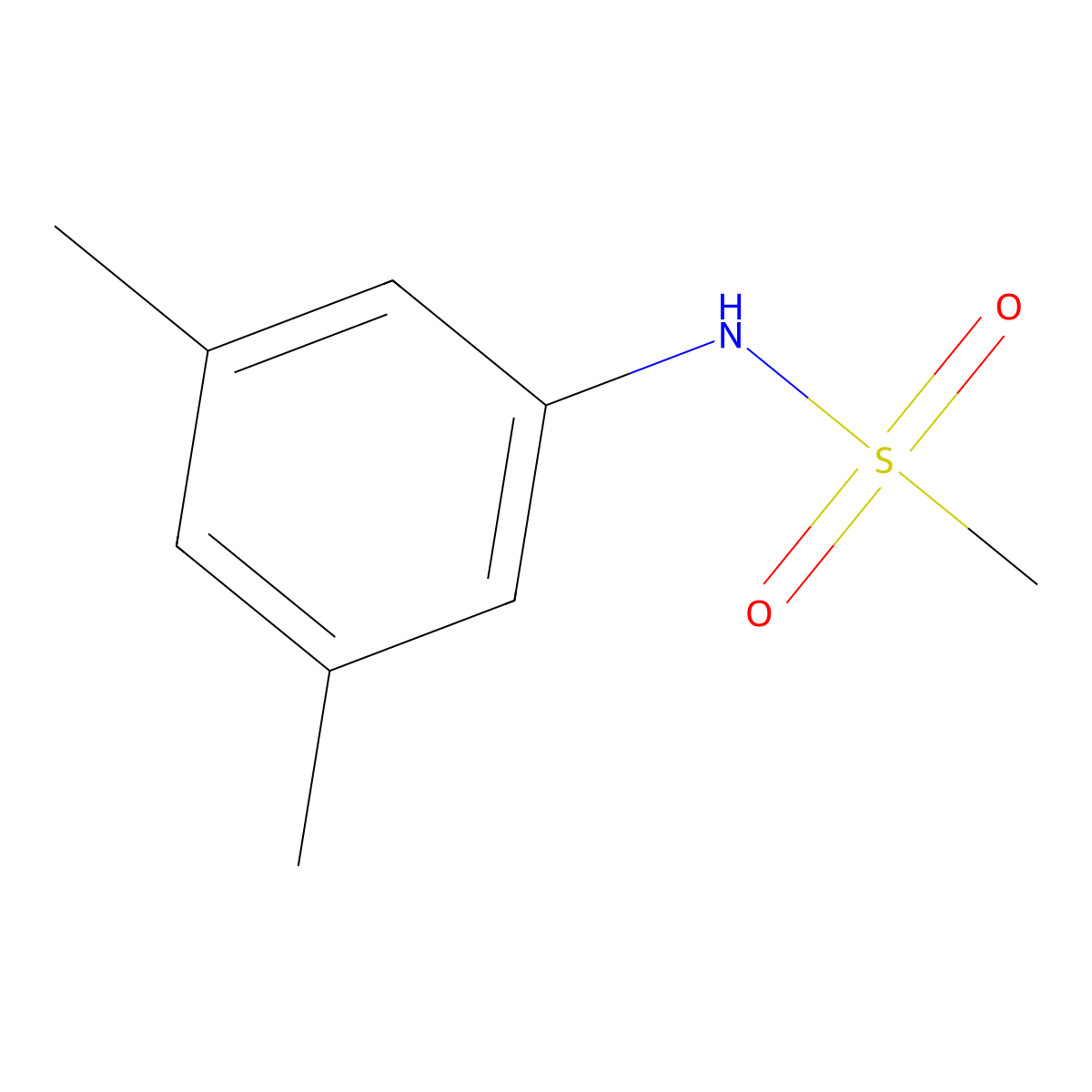 N-(3,5-dimethylphenyl)methanesulfonamide molecular structure, CAS 66236-08-6