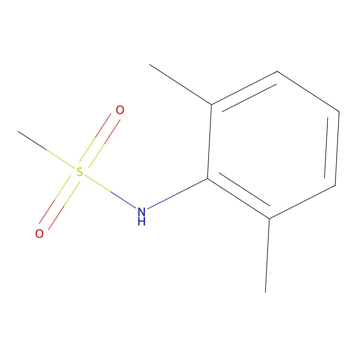 N-(2,6-dimethylphenyl)methanesulfonamide molecular structure, CAS 66236-09-7