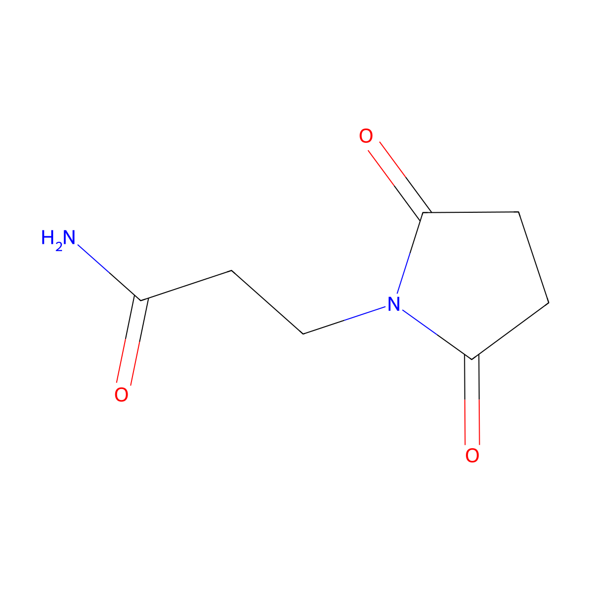 3-(2,5-Dioxopyrrolidin-1-yl)propanamide molecular structure, CAS 66237-00-1