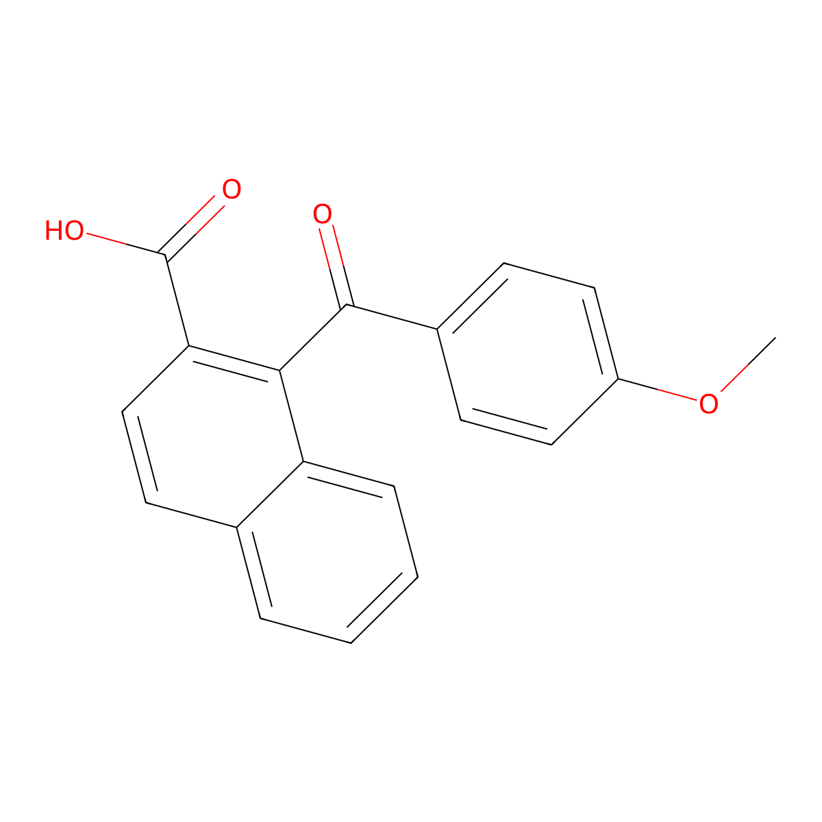 1-(4-Methoxybenzoyl)naphthalene-2-carboxylic acid molecular structure, CAS 66239-97-2