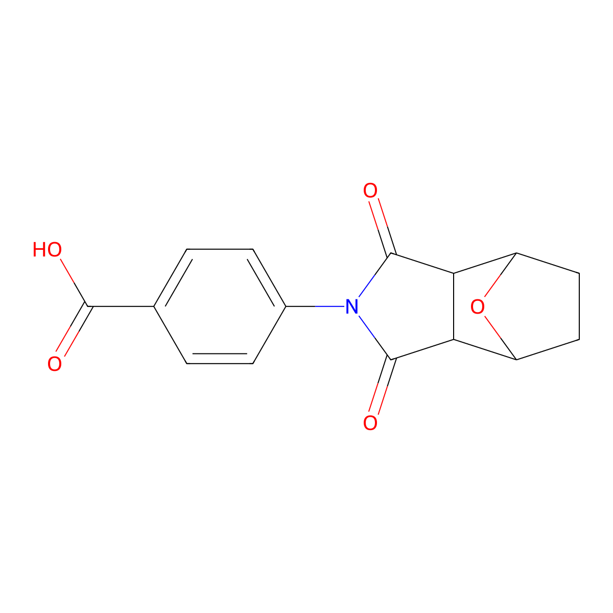 4-(1,3-dioxooctahydro-2H-4,7-epoxyisoindol-2-yl)benzoic acid molecular structure, CAS 6624-09-5