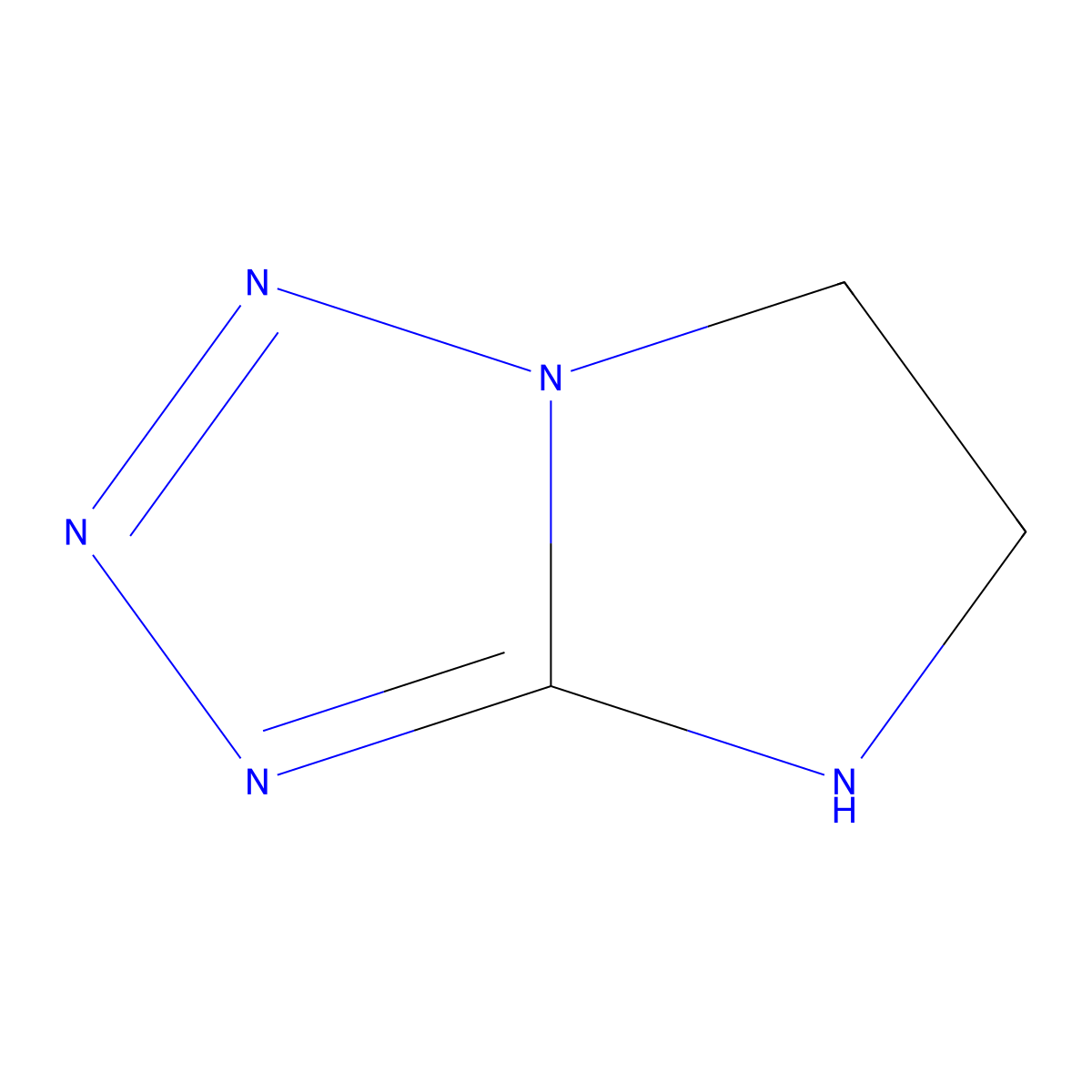 3H-Imidazo(1,2-d)tetrazole, 5,6-dihydro- molecular structure, CAS 6624-43-7