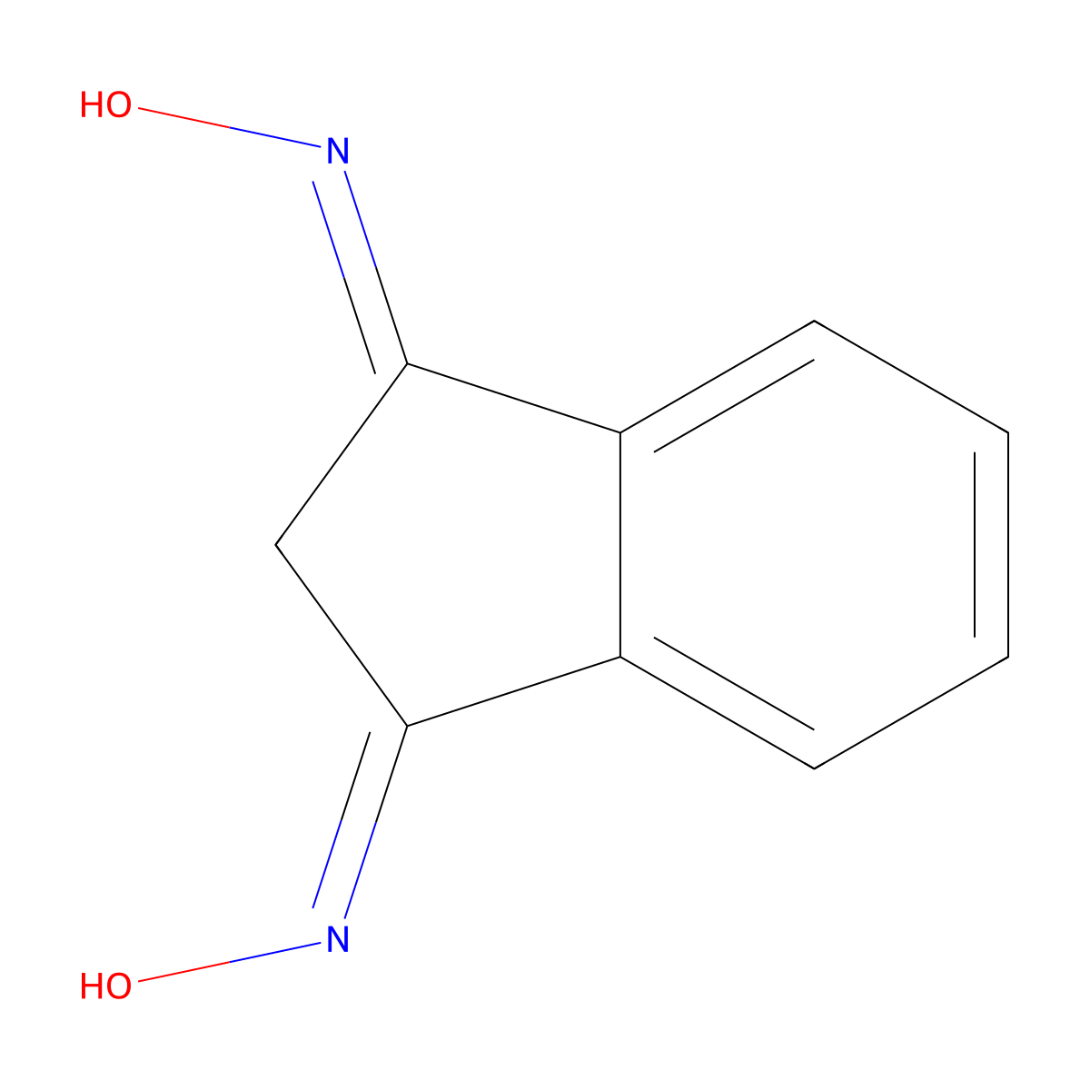 1,3-Indandione dioxime molecular structure, CAS 6624-48-2