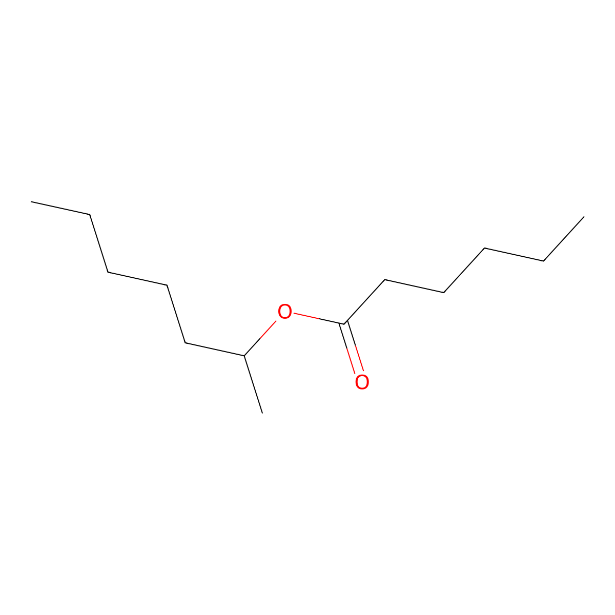 2-Heptyl hexanoate molecular structure, CAS 6624-58-4