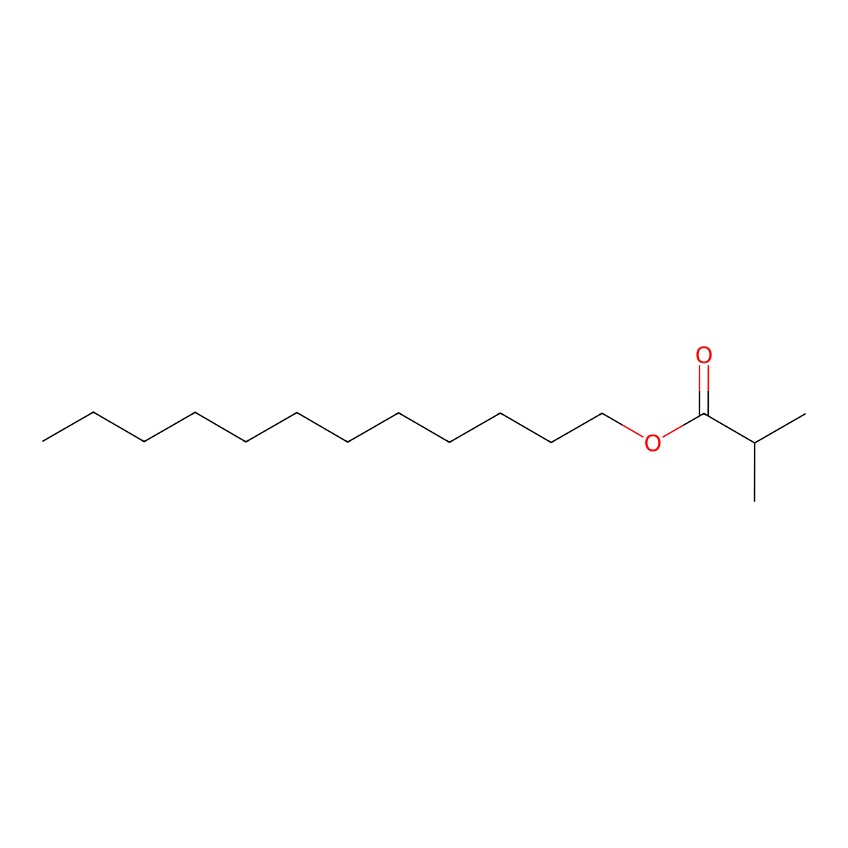 Dodecyl isobutyrate molecular structure, CAS 6624-71-1