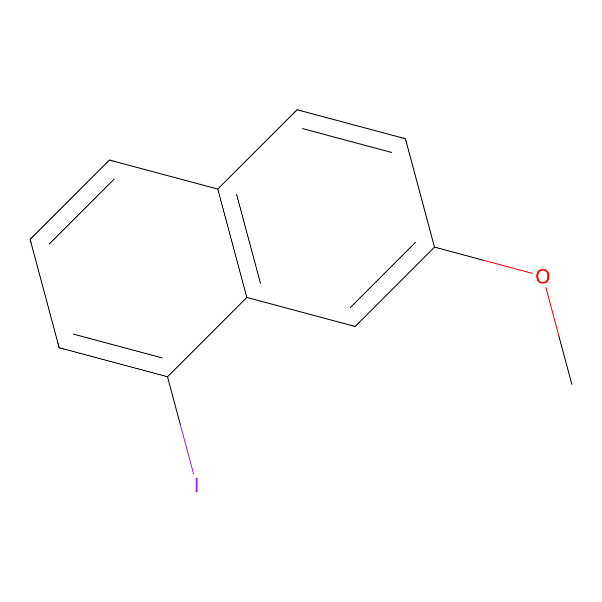 1-Iodo-7-methoxynaphthalene molecular structure, CAS 66240-21-9