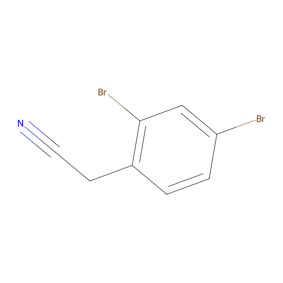 2-(2,4-Dibromophenyl)acetonitrile molecular structure, CAS 66246-16-0