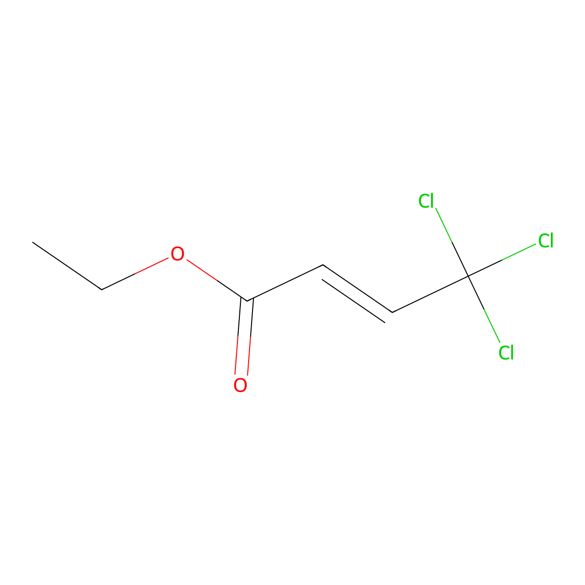 Ethyl (2E)-4,4,4-trichlorobut-2-enoate molecular structure, CAS 6625-01-0
