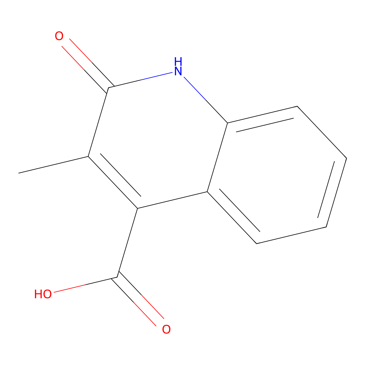 3-Methyl-2-oxo-1,2-dihydroquinoline-4-carboxylic acid molecular structure, CAS 6625-08-7