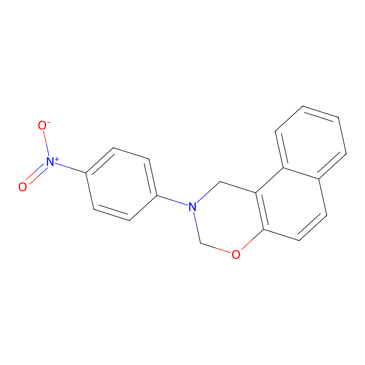2-(4-Nitro-phenyl)-2,3-dihydro-1H-naphtho[1,2-e][1,3]oxazine molecular structure, CAS 6625-52-1