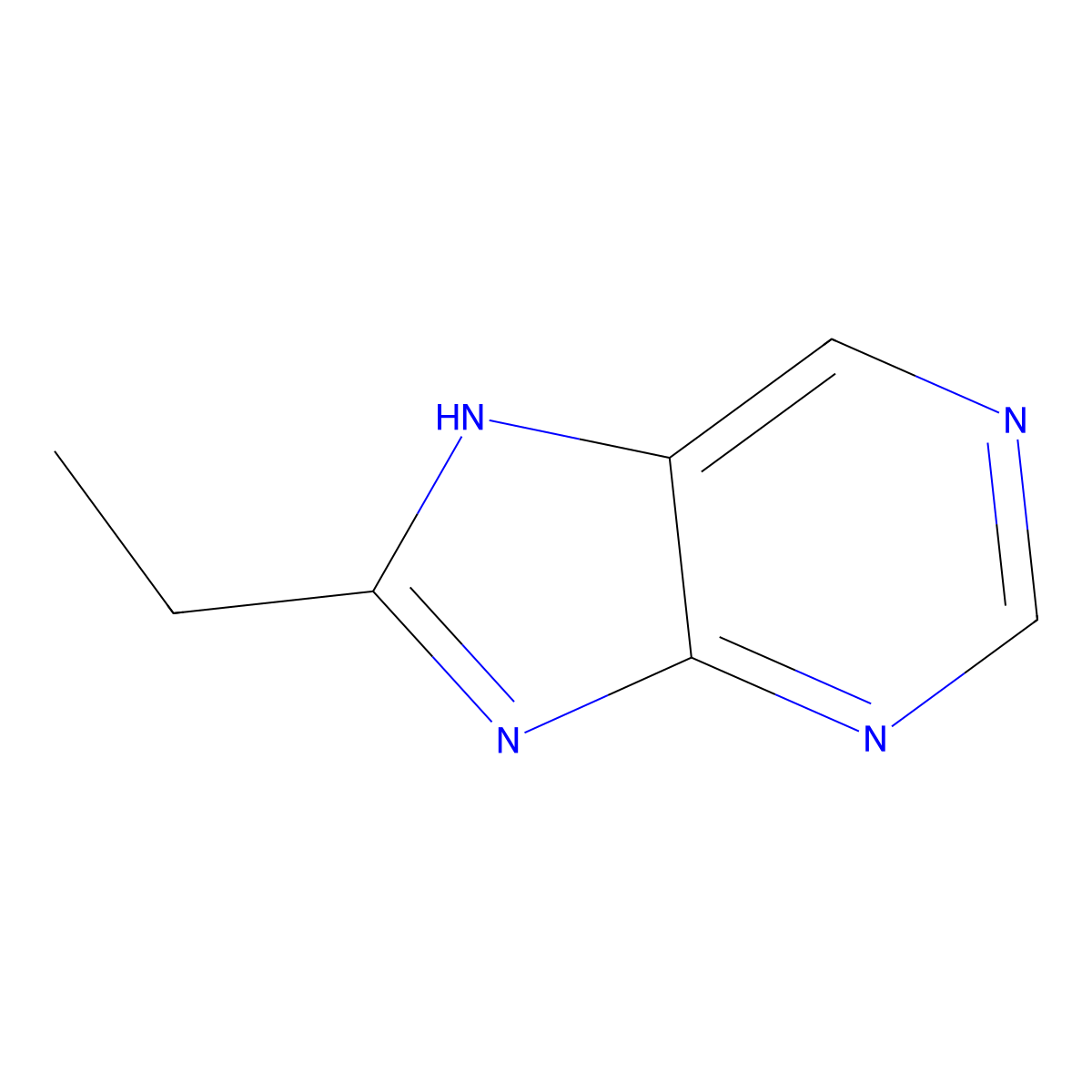 8-Ethyl-9H-purine molecular structure, CAS 6625-65-6