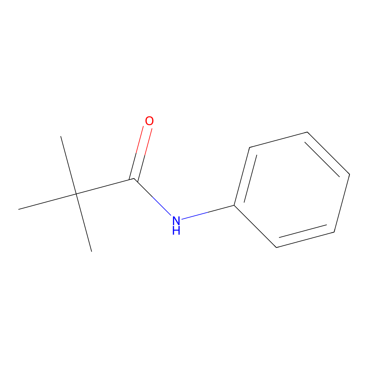 2,2-Dimethyl-N-phenylpropanamide molecular structure, CAS 6625-74-7