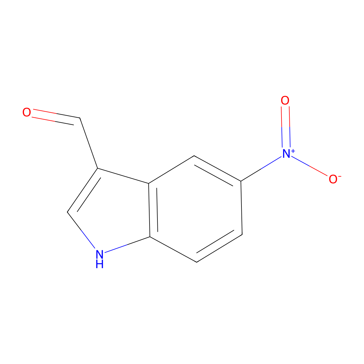 5-nitro-1H-indole-3-carbaldehyde molecular structure, CAS 6625-96-3