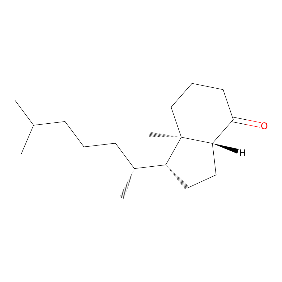 1-((1R)-1,5-Dimethylhexyl)octahydro-7a-methyl-4H-inden-4-one, (1R,3aR,7aR)- molecular structure, CAS 66251-18-1