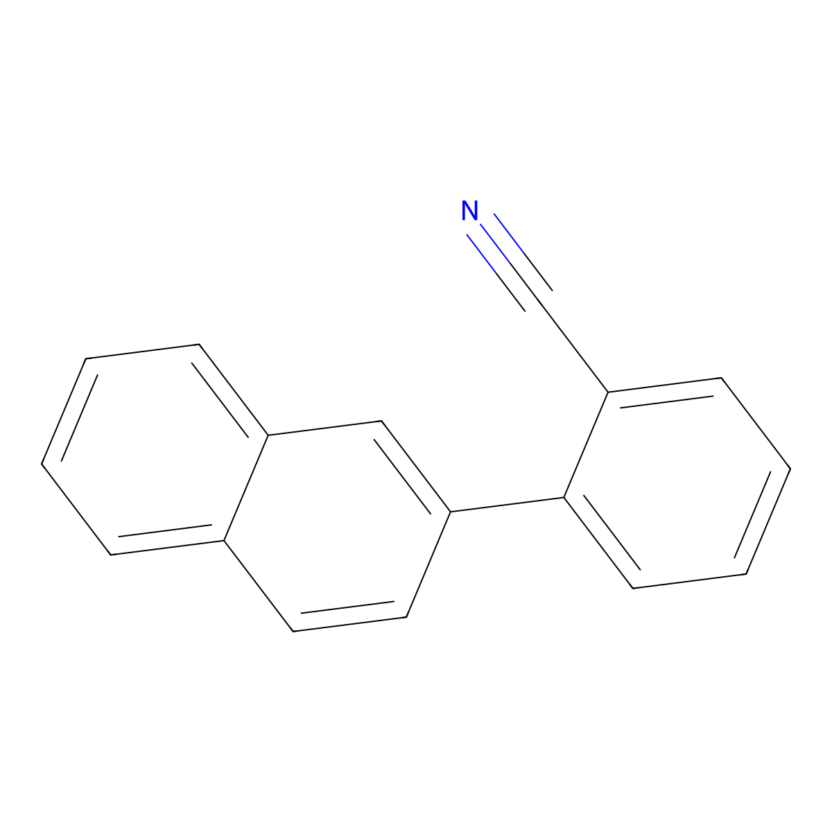 2-(Naphthalen-2-yl)benzonitrile molecular structure, CAS 66252-13-9