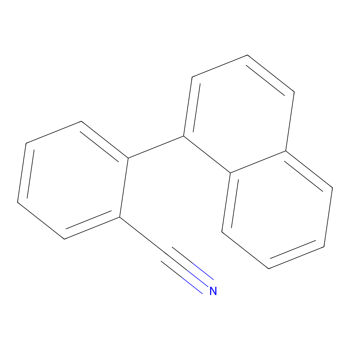 2-(Naphthalen-1-yl)benzonitrile molecular structure, CAS 66252-14-0