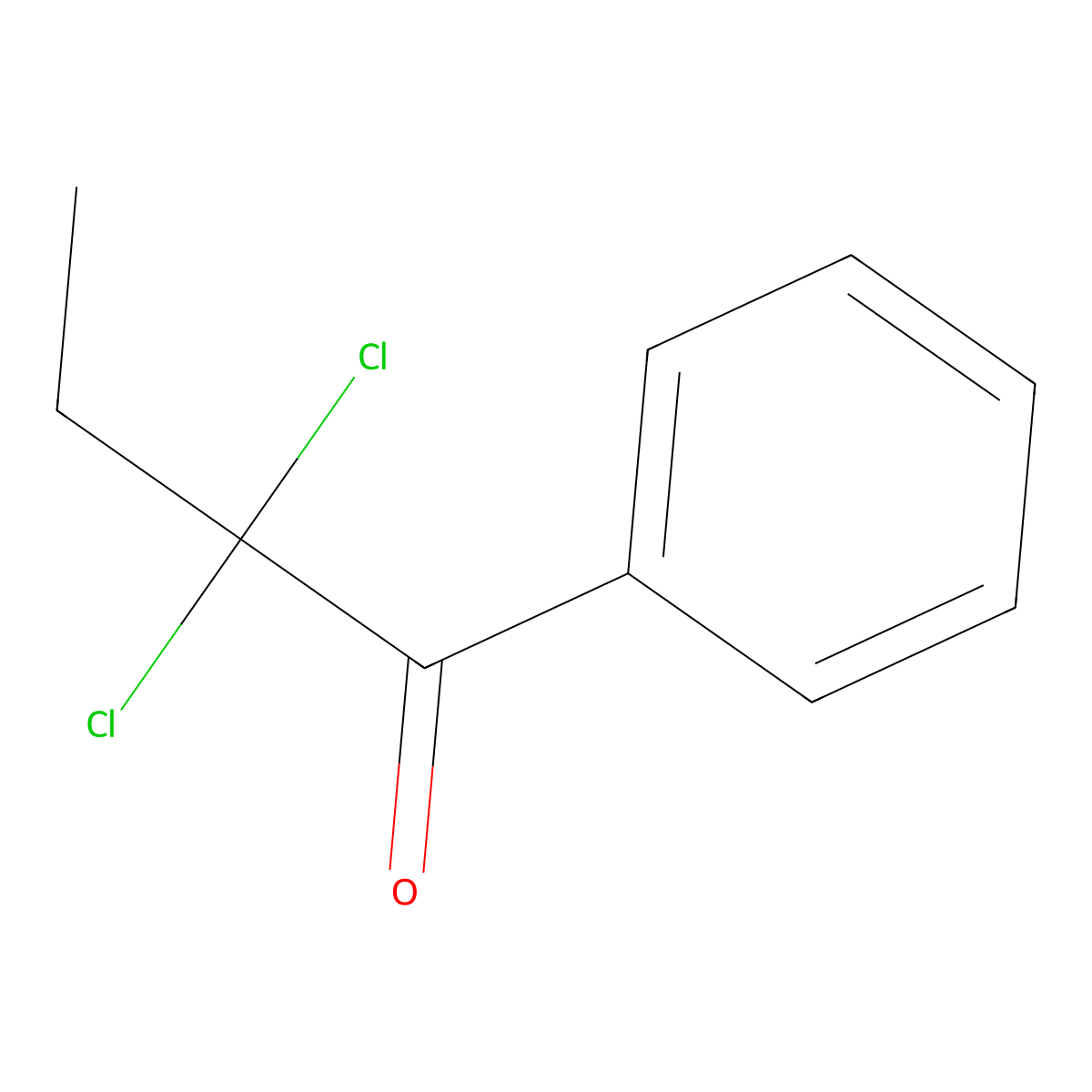 2,2-Dichlorobutyrophenone molecular structure, CAS 66255-85-4