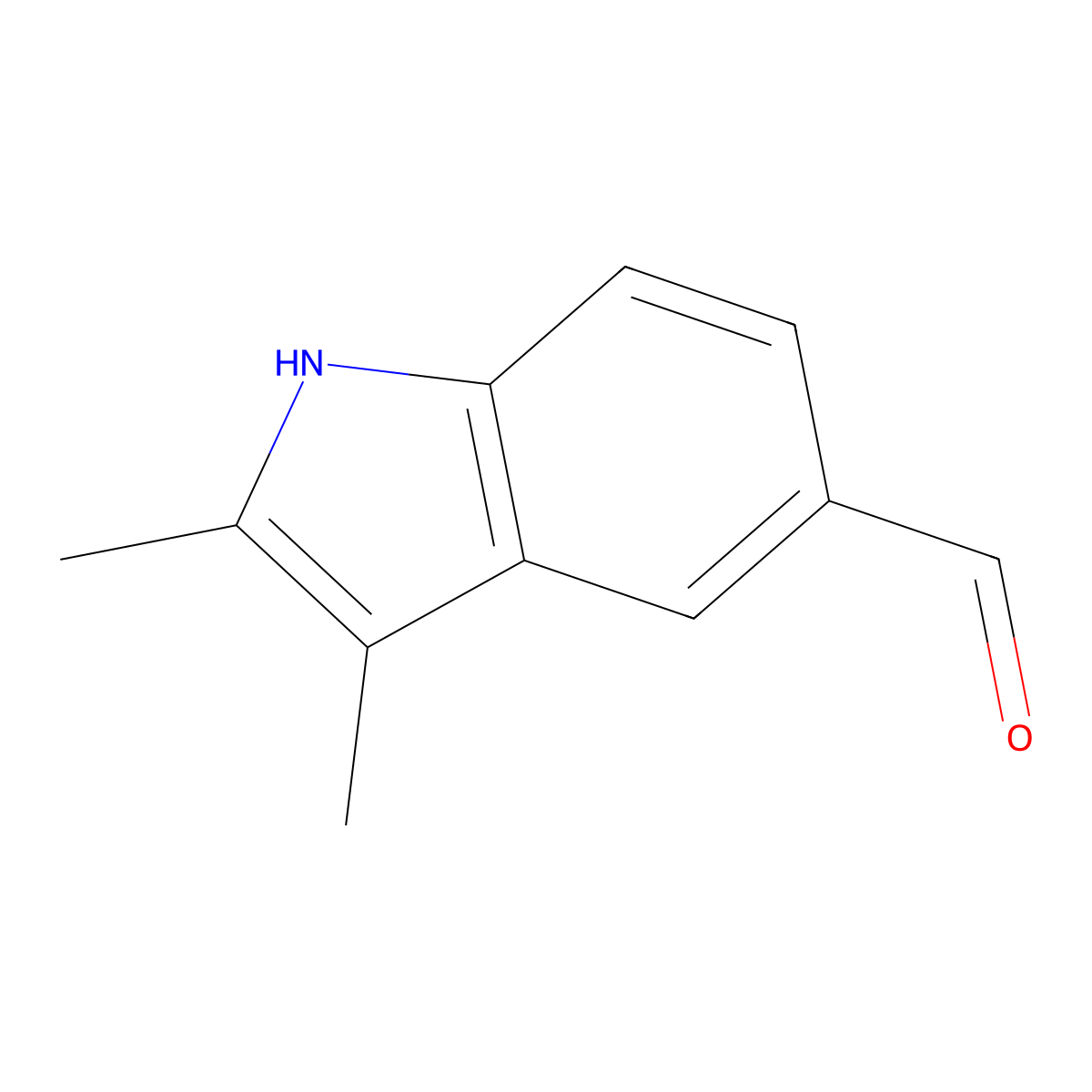2,3-dimethyl-1H-indole-5-carbaldehyde molecular structure, CAS 66258-21-7