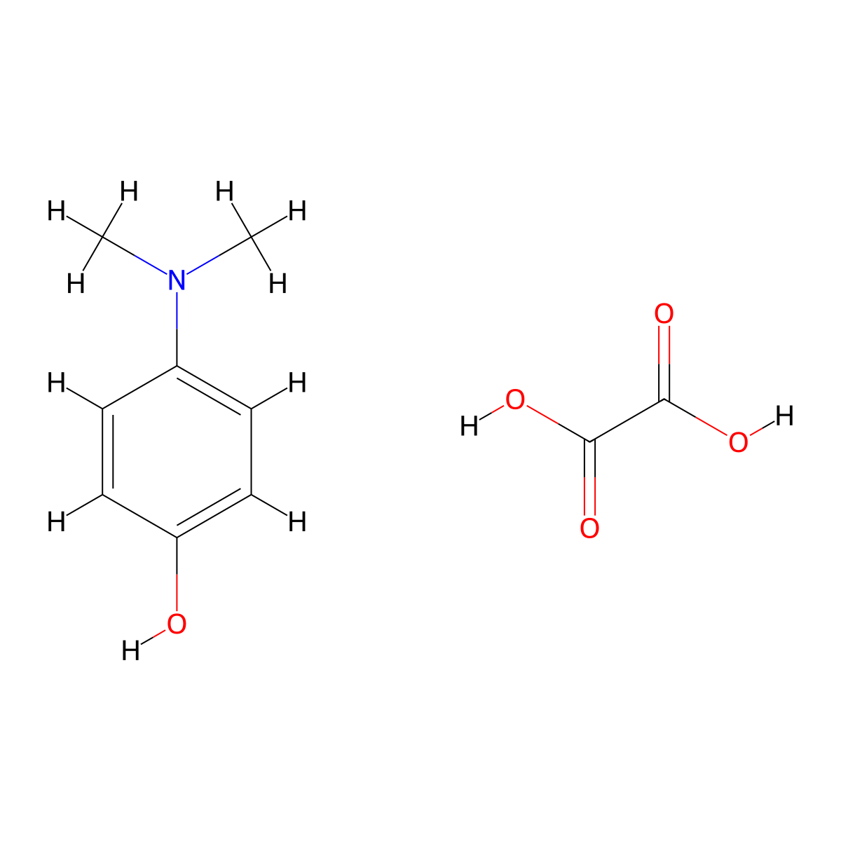 4-Dimethylaminophenol oxalate (1:1) molecular structure, CAS 6626-08-0