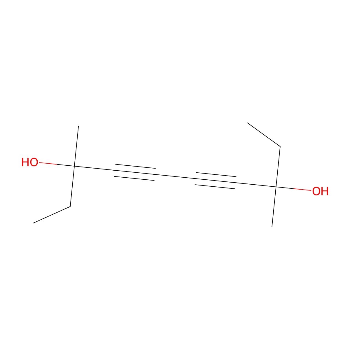 3,8-Dimethyl-4,6-decadiyne-3,8-diol molecular structure, CAS 6626-33-1