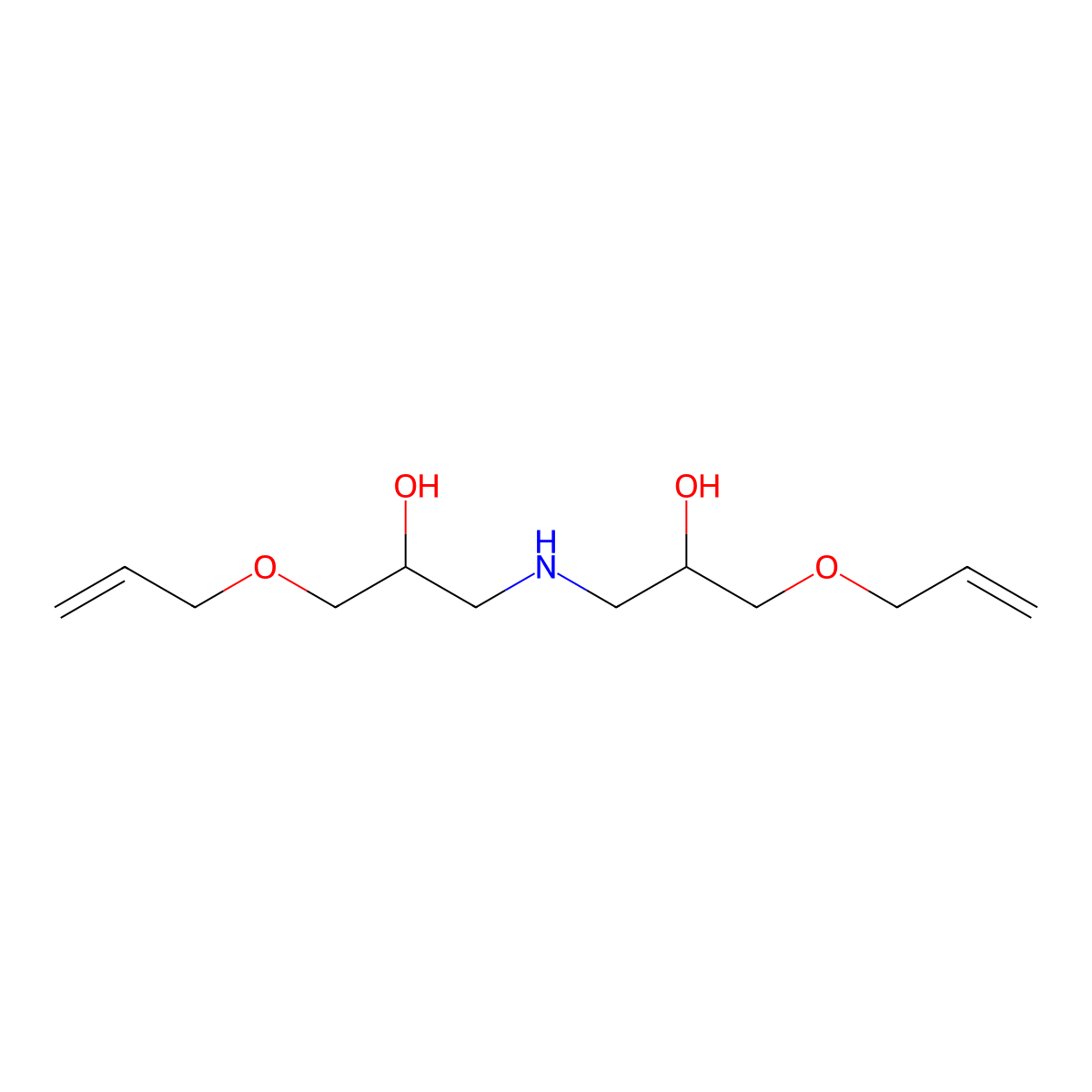2-Propanol, 1,1'-iminobis(3-allyloxy- molecular structure, CAS 6626-36-4