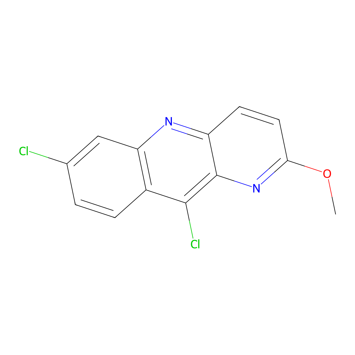 1-Aza-6,9-dichloro-2-methoxyacridine molecular structure, CAS 6626-40-0