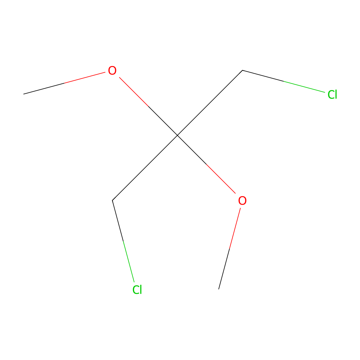 Propane, 1,3-dichloro-2,2-dimethoxy- molecular structure, CAS 6626-57-9
